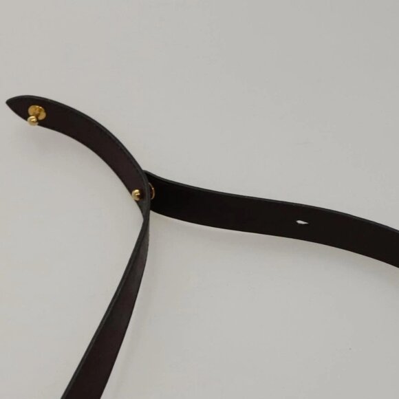 Christian Dior Shoulder Bag Leather Bordeaux Gold Auth 109198 - Picture 9 of 16